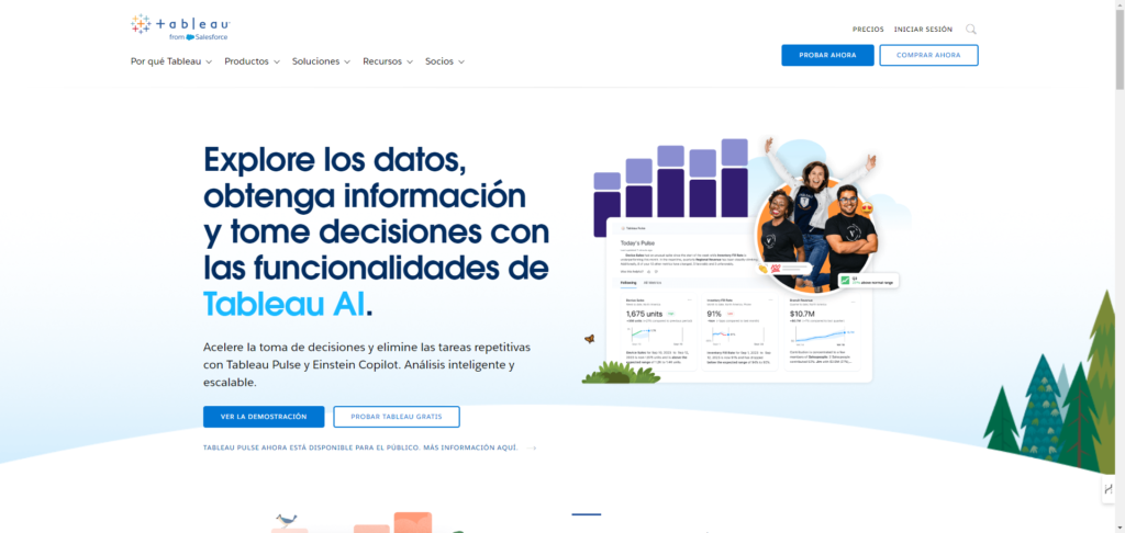 Tableau Software de análisis e inteligencia de negocios para visualizar datos
